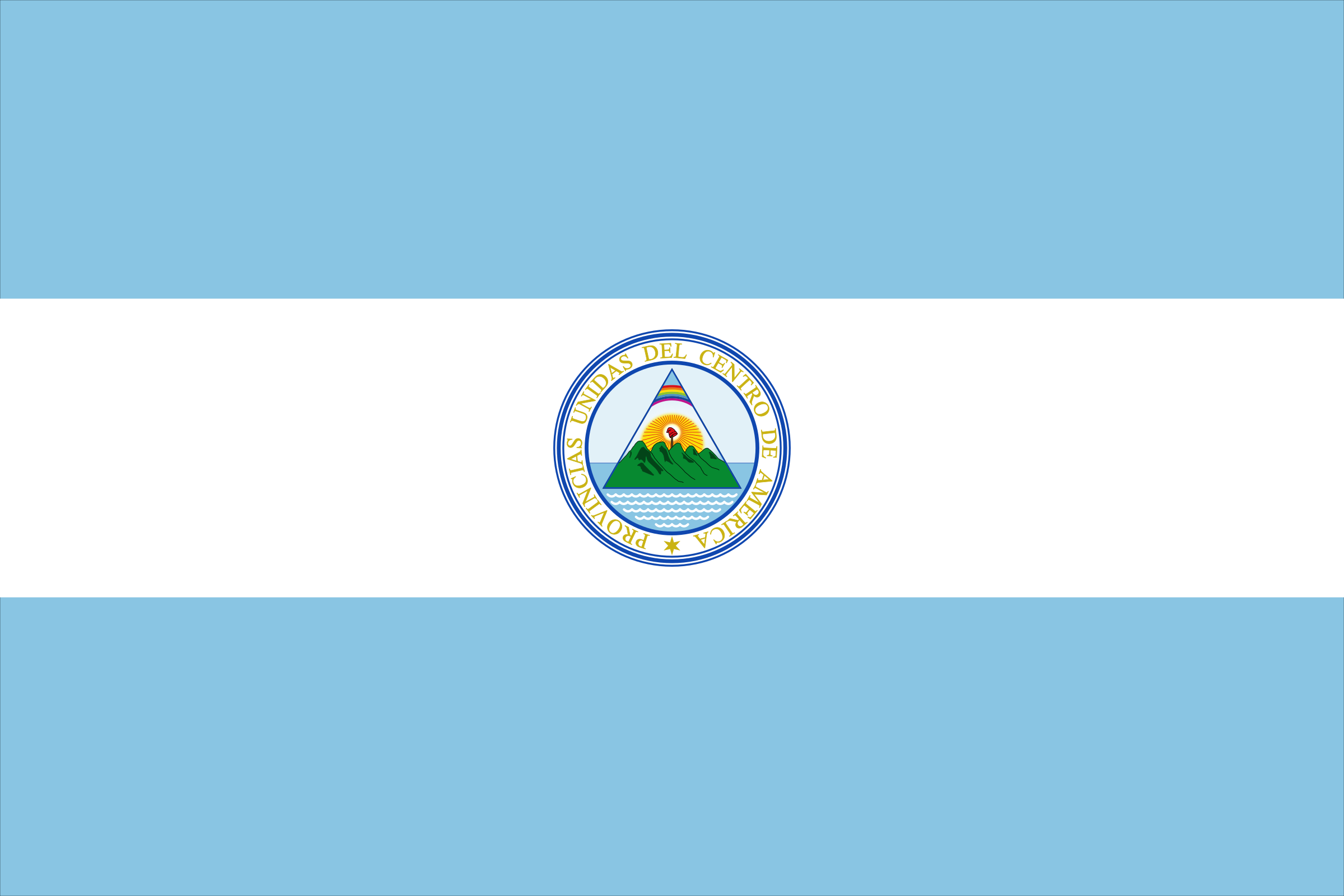 Drapeau des Provinces unies d'Amerique centrale